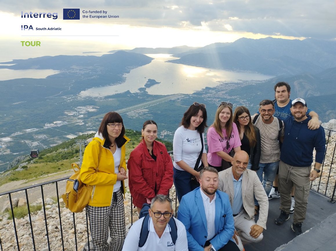 TOUR project team members in Lovćen National Park, Montenegro, end station of Kotor Cable Car