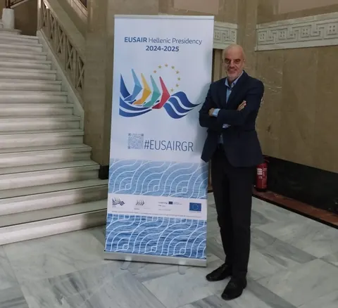 Radoje Laušević at EUSAIR Pillar 1 meeting “Blue Skills for a Sustainable Blue Economy in the Adriatic and Ionian Region”, held at the Piraeus Chamber of Commerce and Industry, Greece, 10 December 2024.