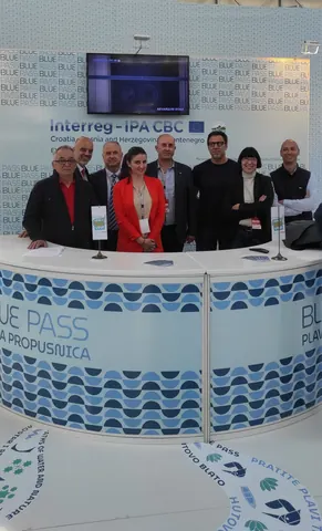 Members of the EXCHANGE project team gathered at the exhibition stand during the International Economic Fair Mostar 2022.