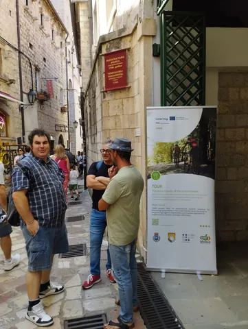 TOUR roll-up in Kotor Old City during OUR Kotor Workshop (April 2024)