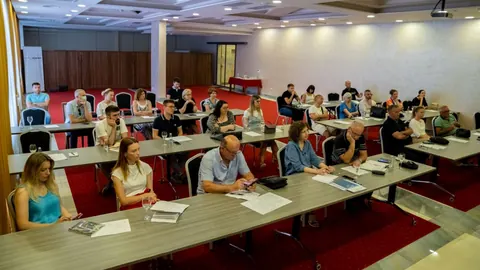 Participants in the EXCHANGE seminar “Biodiversity of River Neretva”, held in Mostar, Bosnia and Herzegovina, on 30 June 2021.