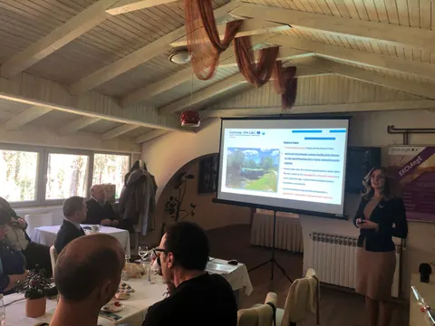 A presentation during the EXCHANGE seminar connecting knowledge of Hutovo Blato’s natural heritage with tourism practice.