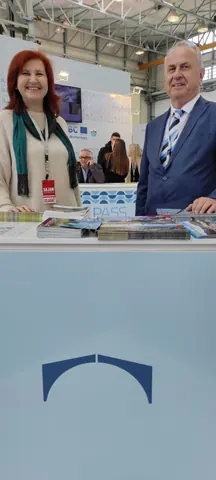 Selma Tule and Ramiz Bašić at the EXCHANGE stand, representing the Tourist Board of Herzegovina-Neretva Canton.