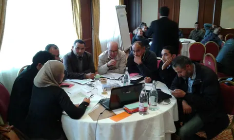 Working group discussion during Hammamet Water SUM Workshop (January 2016)